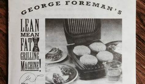 Manual for George Foreman Grill | ThriftyFun