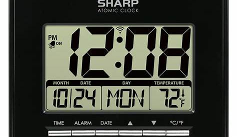 Sharp Atomic Desktop Clock, Atomic Accuracy, Time/Date/Temperature