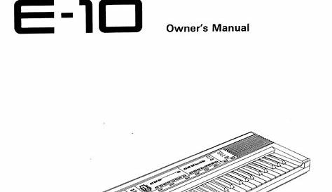 roland ep 3 owner's manual