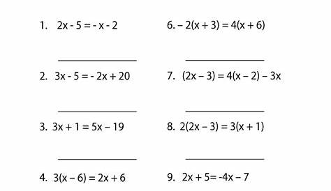 Algebra Worksheets Pdf - Alvin Johnson