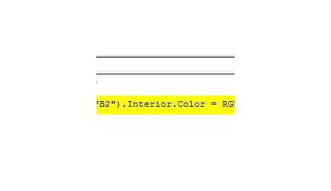 color index in vba