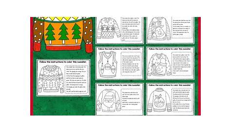 ugly sweater worksheets
