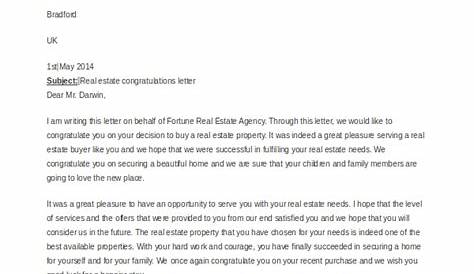 Sample Real Estate Offer Letter To Seller