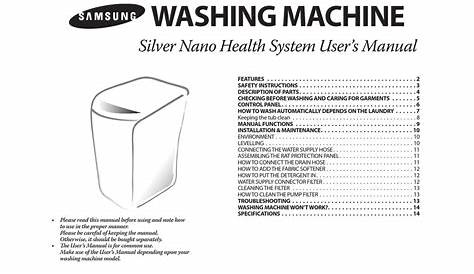 SAMSUNG WASHING MACHINE USER MANUAL Pdf Download | ManuaLib