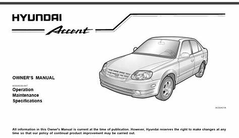 2008 Hyundai Accent Owners Manual Download