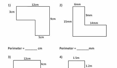 perimeter of composite shapes worksheets