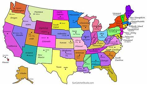 Printable 50 States Map | Printable Map of The United States