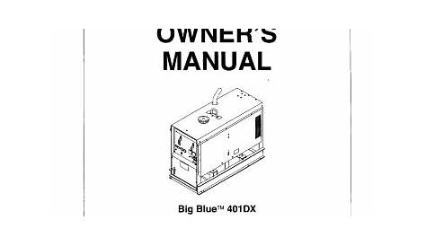 Miller BIG BLUE 401DX User manual | Manualzz