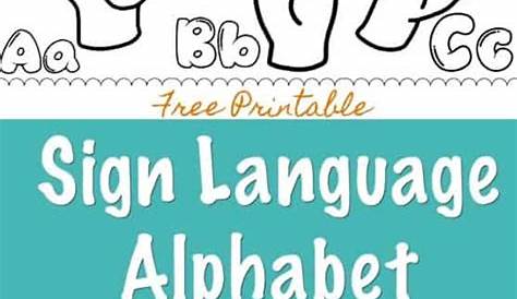 Sign Language Printable