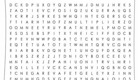 word search math terms