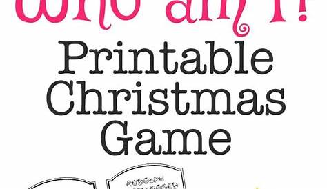 Printable Christmas Game: Who Am I? | Printable christmas games