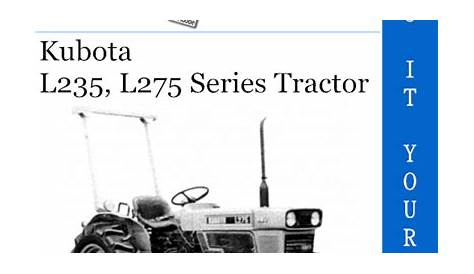 Kubota L235, L275 Series Tractor Operator’s Manual – PDF Download
