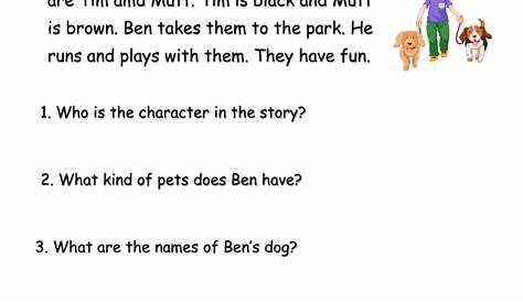 Reading Comprehension online worksheet for Grade 1. You can do the