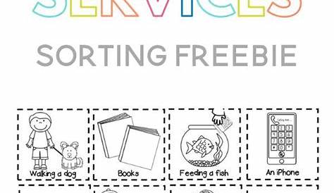 This free goods and services sort if perfect for first grade students