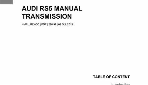 audi rs5 manual transmission for sale
