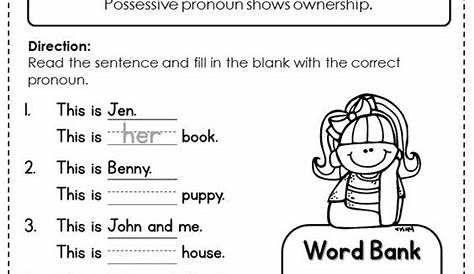 Possessive Nouns Worksheets 2nd Grade