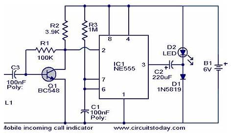 Mobile Incoming Call Indicator - Circuit Diagram and Working
