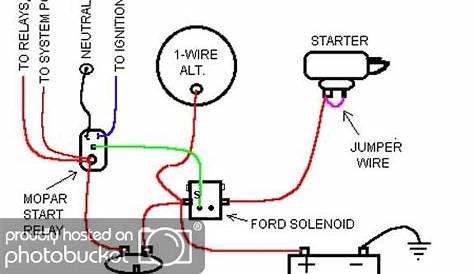 one wire alternator wiring diagram ford
