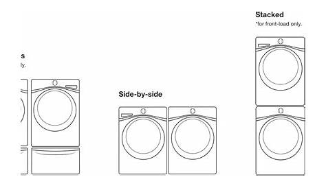 washer dryer sizes chart