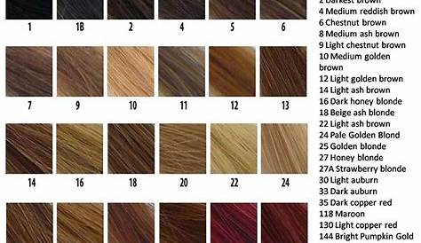 hair dye number chart