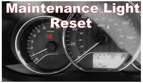 2005 Toyota Corolla Maintenance Required Light Reset