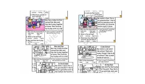 Kindergarten Story Element Worksheets-Set 1 by Mom Plus Teach is Neat