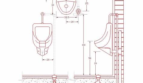 urinal installation diagram