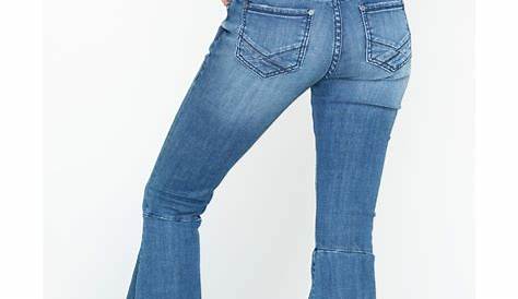 Rock & Roll Cowgirl Women's Midride Flare Denim Jeans , Indigo | Denim