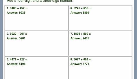 Answer Key Download - Worksheet #2023. CCSS.Math.Content.4.NBT.B.4