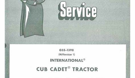 cub cadet service manuals