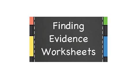 Finding Evidence Worksheets by Sissy's School House | TPT