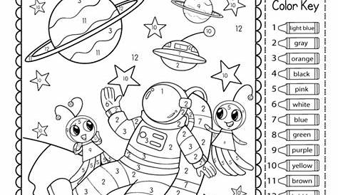 Color By Number: Outer Space Worksheets | 99Worksheets