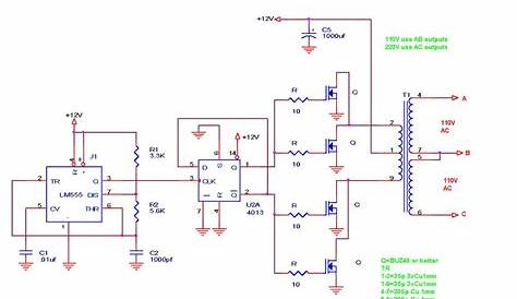 110V-220V 500W or more inverter Circuit Diagram
