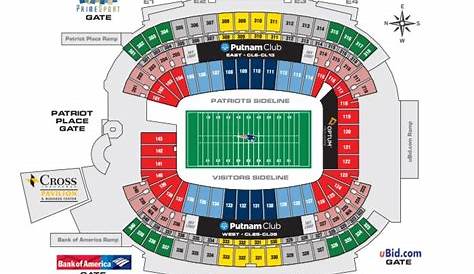 Gillette Stadium Seating Map | Campus Map