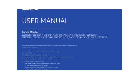Samsung C32F391FWM User Manual | Manualzz