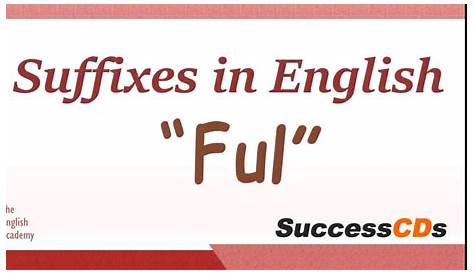 'ful' suffix in English - meaning, words with suffix ful - YouTube