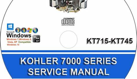 Kohler 7000 Series KT715-KT745 Service Repair Manual CD - 3 Days