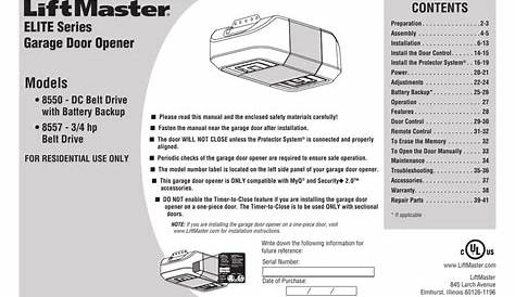 liftmaster 87504-267 installation manual