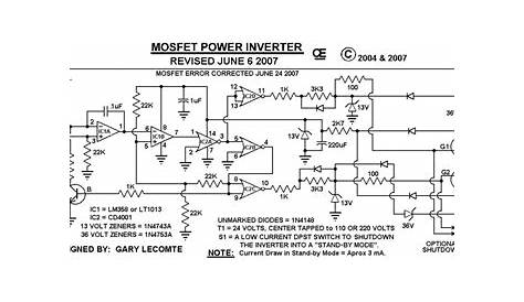 1000W Power Inverter Circuit Diagram