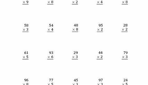 Single Digit Multiplication Worksheet