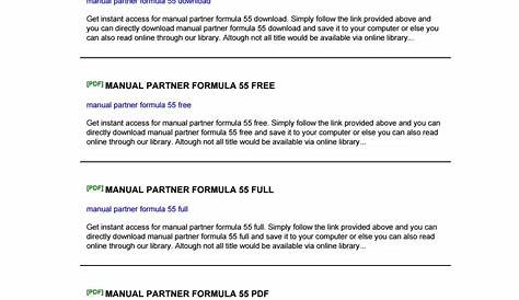 Manual partner formula 55 by MariaSneed3129 - Issuu