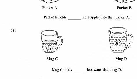 liquid volume worksheet 3rd grade