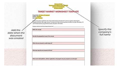 target market worksheets