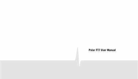 polar ft7 user manual