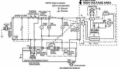 panasonic microwave oven schematic diagram