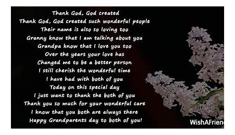 christian poems for grandparents day