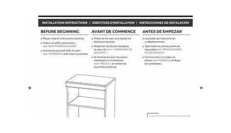 closetmaid installation instructions pdf