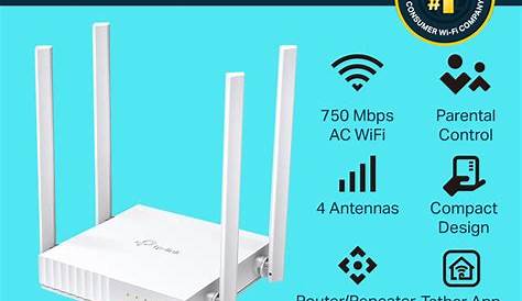 TP-Link Archer C24 Dual-Band AC750 Wireless Extender Wi-Fi Router