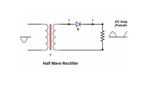 circuit diagram of a half wave rectifier