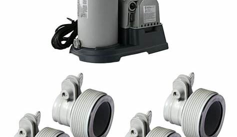 Intex 2500 GPH Above Ground Pool Cartridge Filter Pump & Hose Adapter B